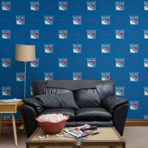 New York Rangers: Stripes Pattern - Officially Licensed NHL Removable Wallpaper 12" x 12" Sample by Fathead