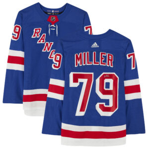 K'Andre Miller New York Rangers Autographed Blue Adidas Authentic Jersey