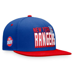 Men's Fanatics Branded Blue/Red New York Rangers Heritage Retro Two-Tone Snapback Hat