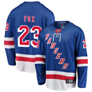 Adam Fox Men's Fanatics Branded Blue New York Rangers Home Breakaway Custom Jersey
