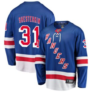 Igor Shesterkin Men's Fanatics Branded Blue New York Rangers Home Breakaway Custom Jersey