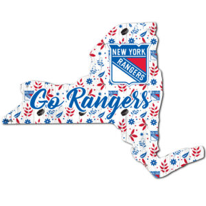 New York Rangers 12'' Floral State Sign